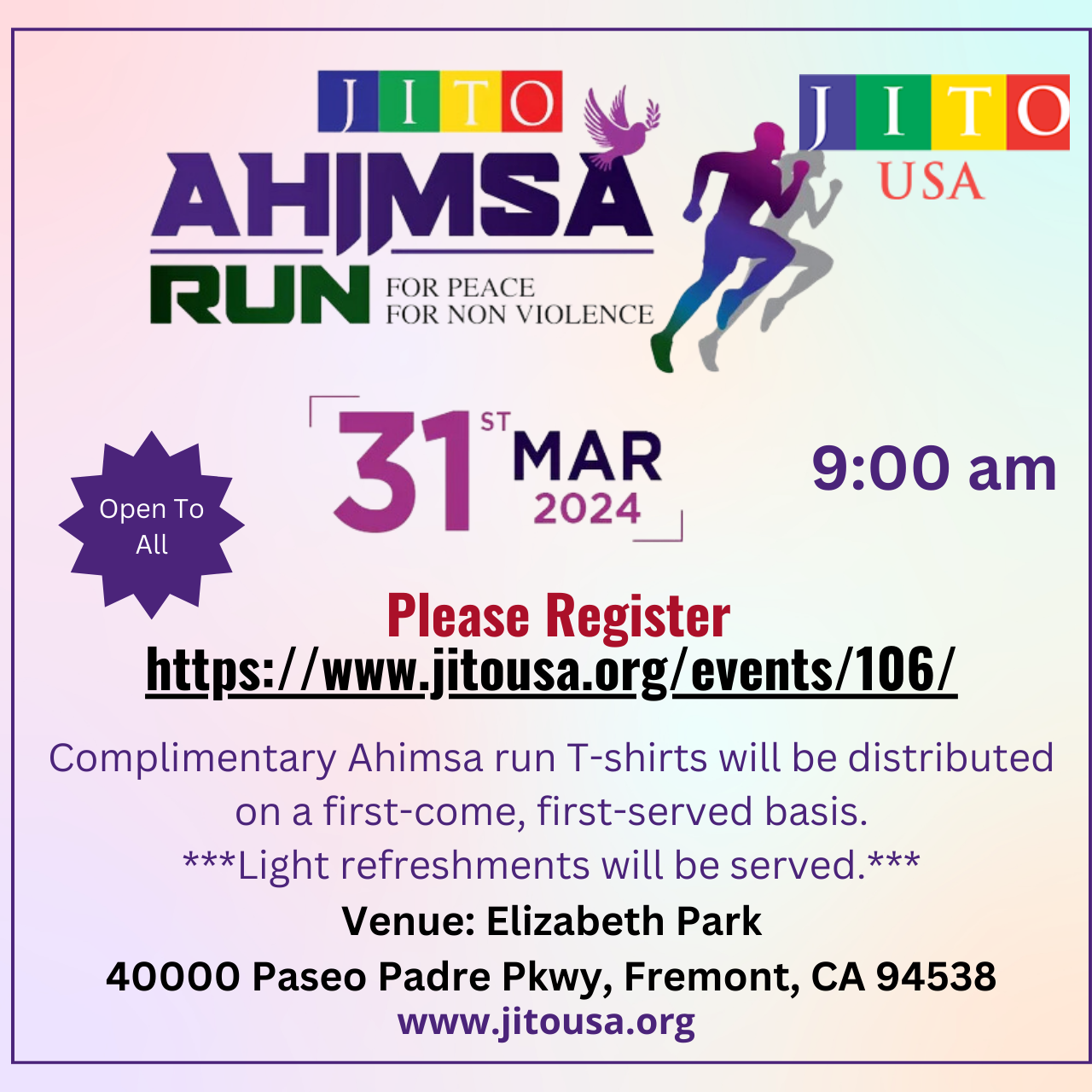 JITO Foundation Day & AHIMSA Walk-Run 2024