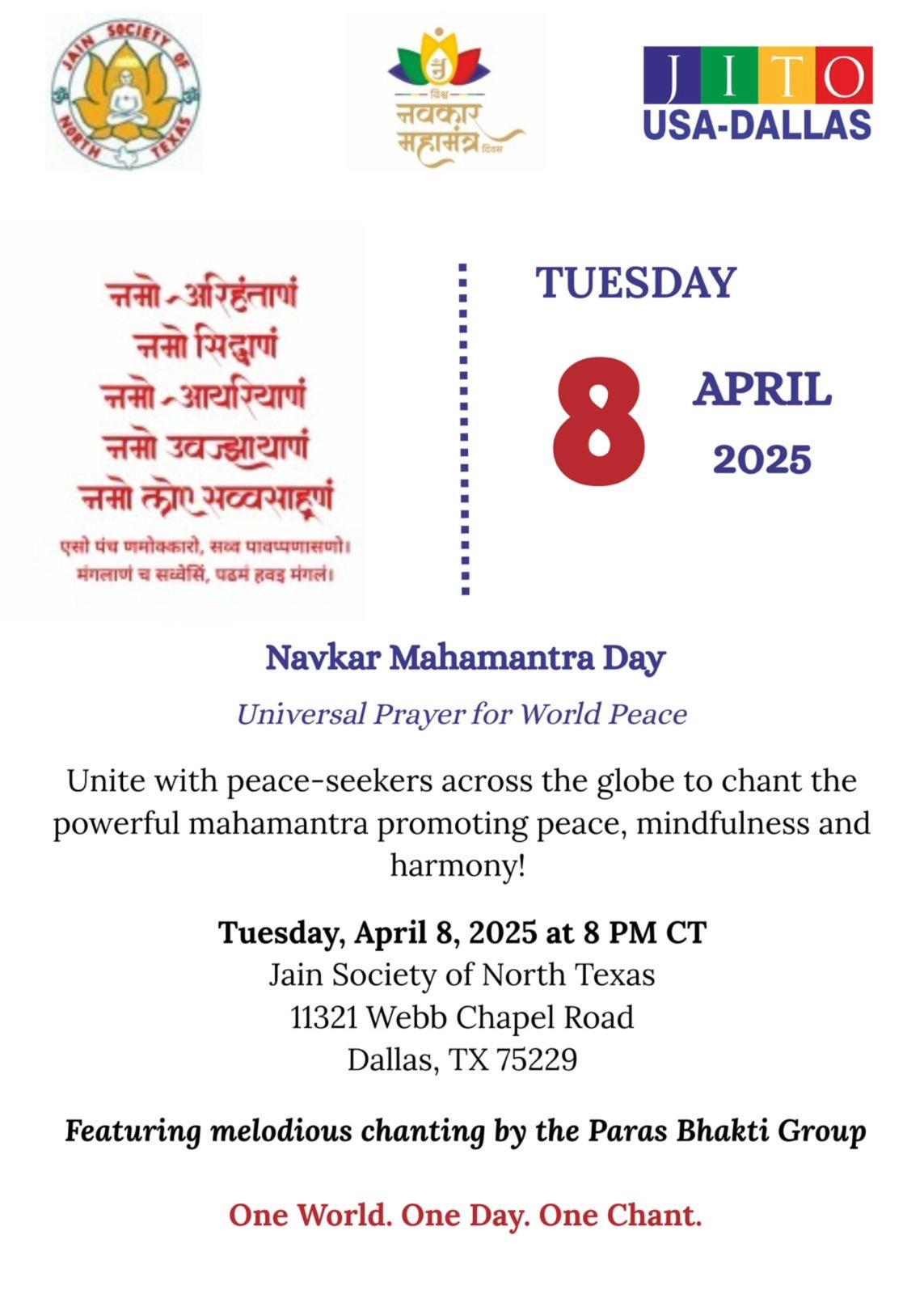 Navkar Mahamantra Day Celebration - Dallas