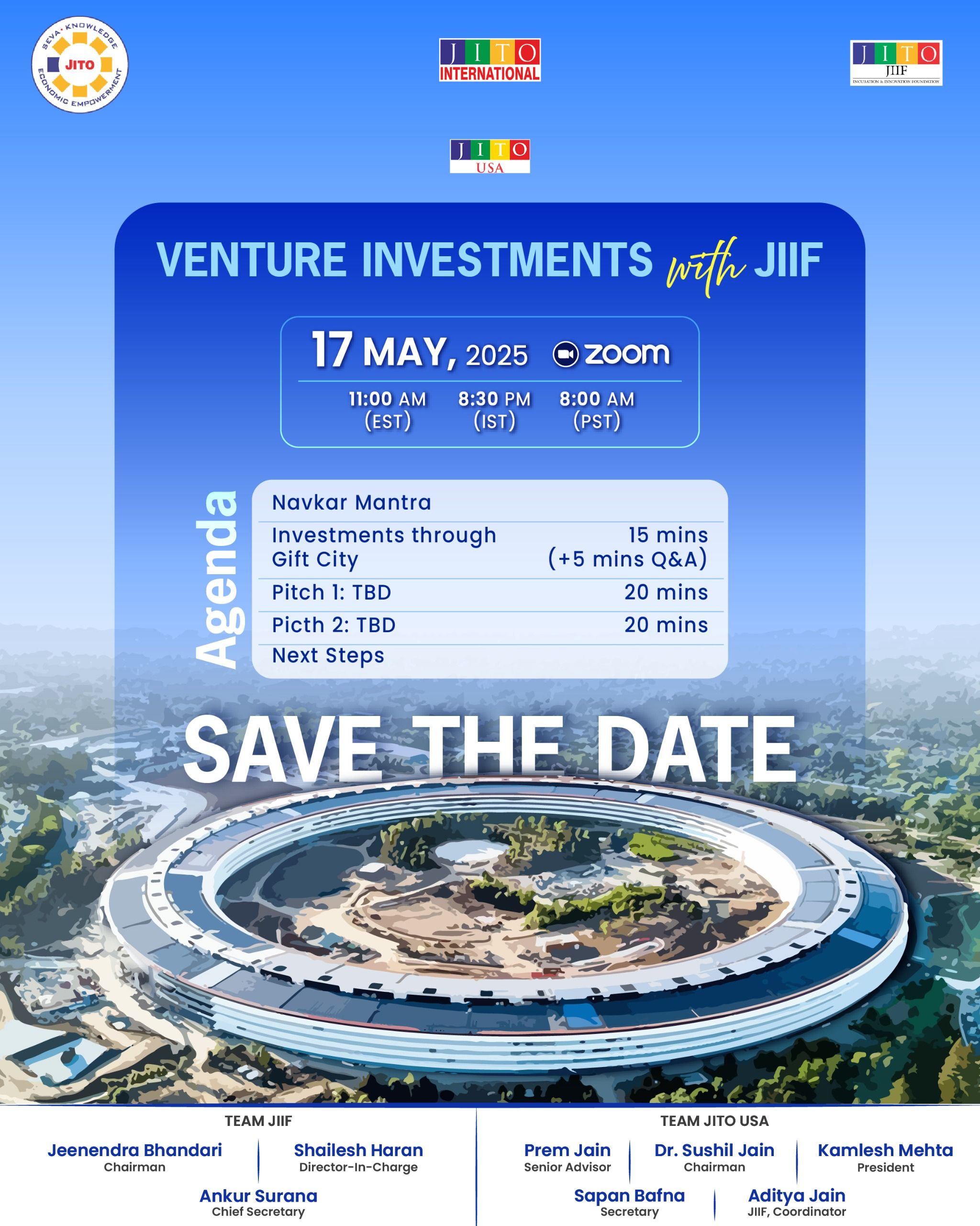 Save The Date: Second Session: JITO USA & JIIF Investment Initiative!