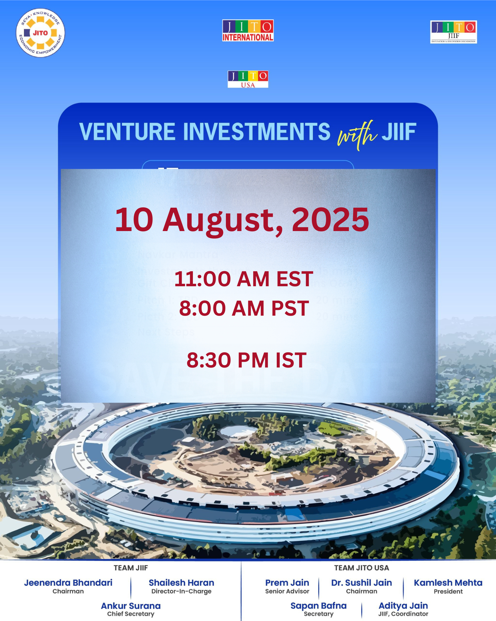 Fourth Session: JITO USA & JIIF Investment Initiative!